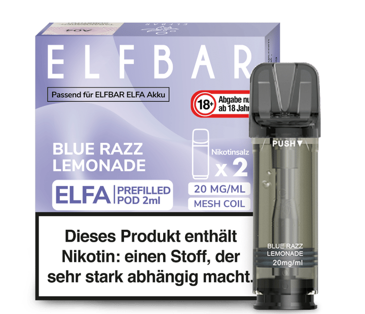 Elfbar - Elfa Pod Blue Razz Lemonade 20 mg/ml (2 Stück pro Packung)