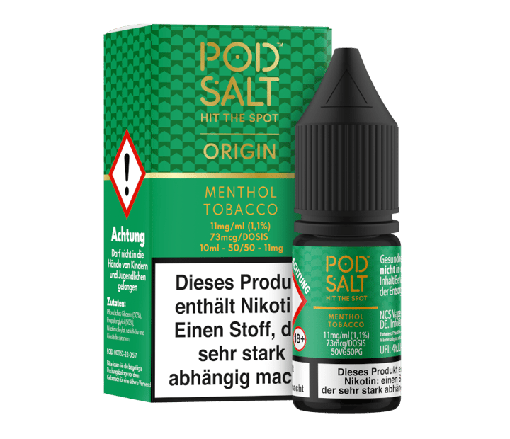 Pod Salt Origin - Menthol Tobacco - Nikotinsalz Liquid 11 mg/ml