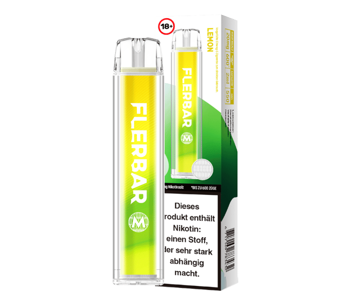 Flerbar - M Einweg E-Zigarette - Lemon 20 mg/ml