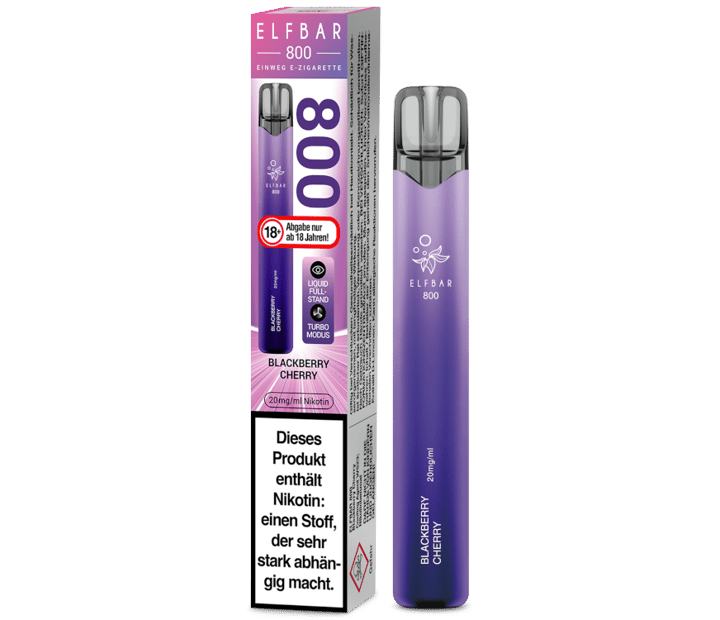 Elfbar 800 Einweg E-Zigarette - Blackberry Cherry 20 mg/ml