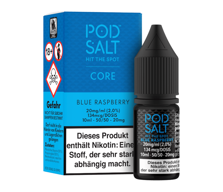 Pod Salt Core - Blue Raspberry - Nikotinsalz Liquid 20 mg/ml