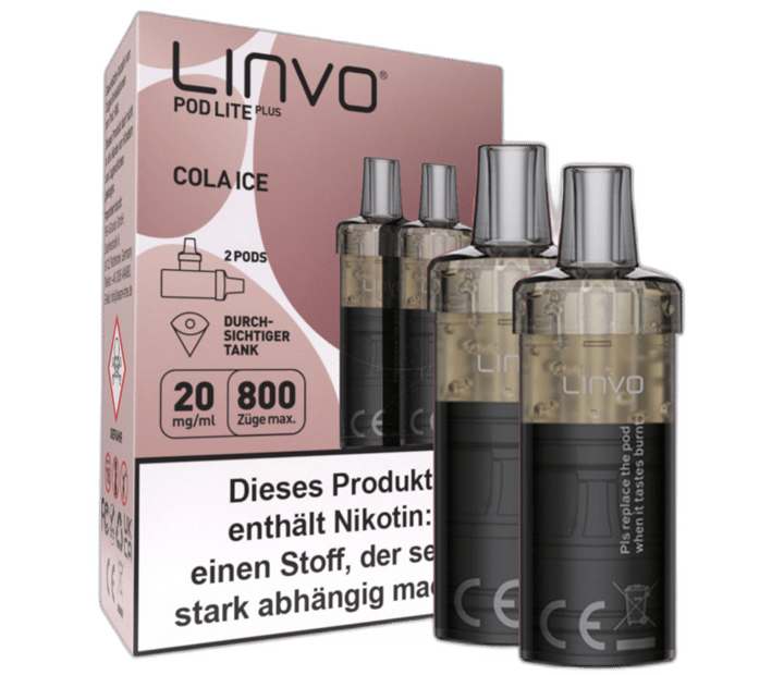 Linvo - Pod Lite Plus Cartridge Cola Ice 20 mg/ml (2 Stück pro Packung)