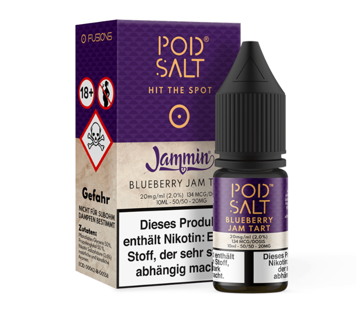 Pod Salt Fusion - Blueberry Jam Tart - Nikotinsalz Liquid 20 mg/ml