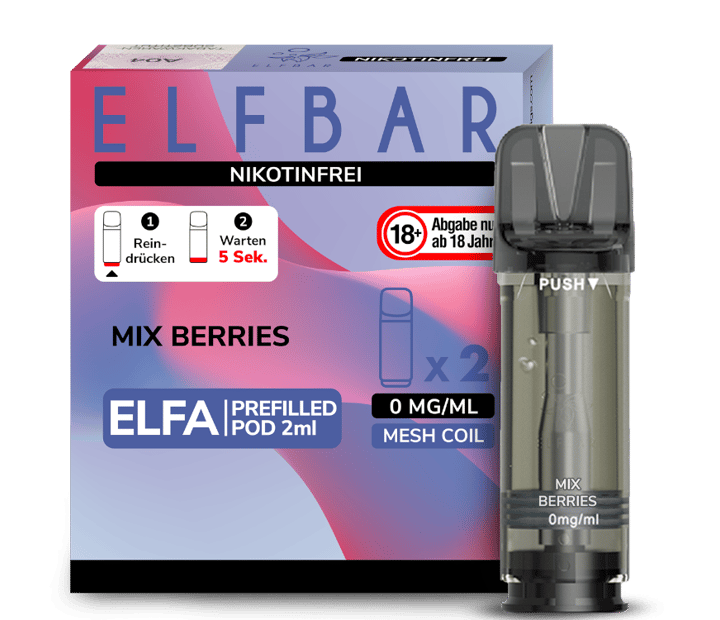 Elfbar - Elfa Pod Mix Berries 0 mg/ml (2 Stück pro Packung)