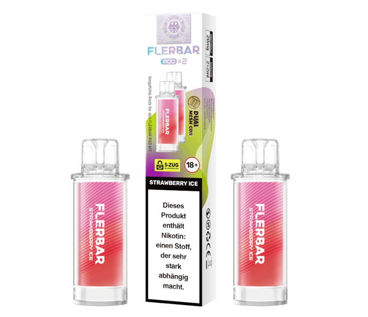 Flerbar - POD Strawberry Ice 20 mg/ml (2 Stück pro Packung)