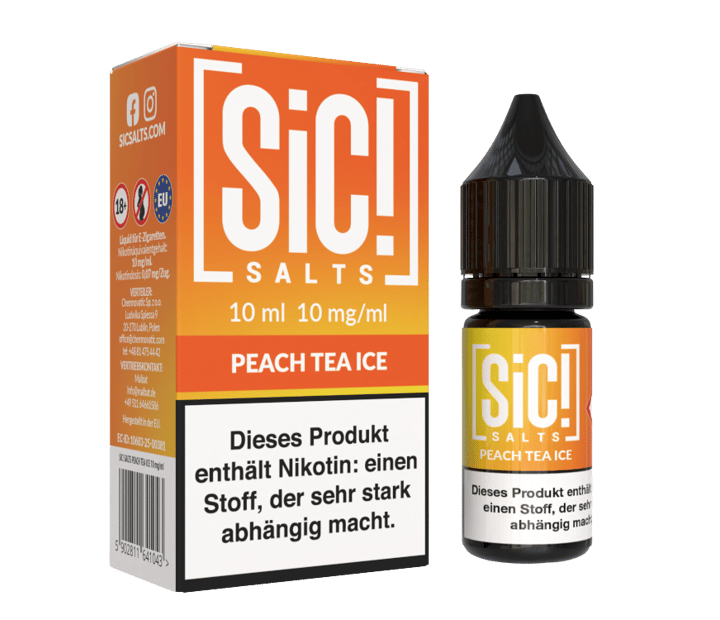 SiC! Salts - Peach Tea Ice - Nikotinsalz Liquid 10 mg/ml