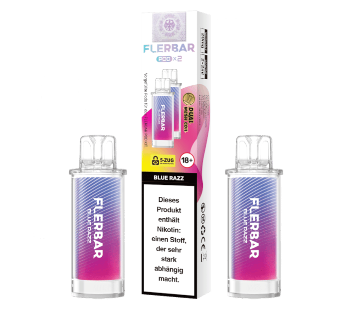 Flerbar - POD Blue Razz 20 mg/ml (2 Stück pro Packung)