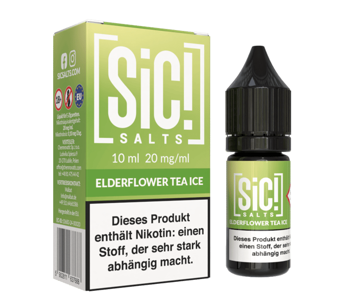 SiC! Salts - Elderflower Tea Ice - Nikotinsalz Liquid 20 mg/ml