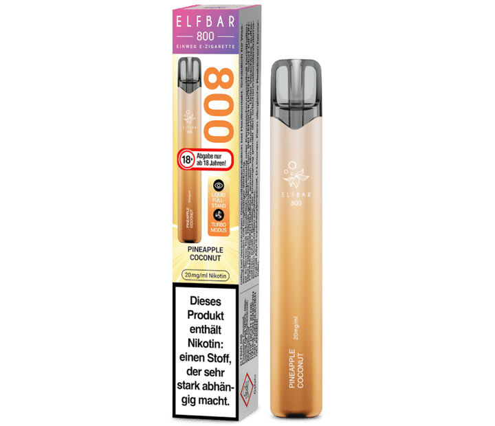 Elfbar 800 Einweg E-Zigarette - Pineapple Coconut 20 mg/ml