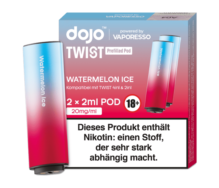 Vaporesso - Dojo - Twist Pod Watermelon Ice 20 mg/ml (2 Stück pro Packung)