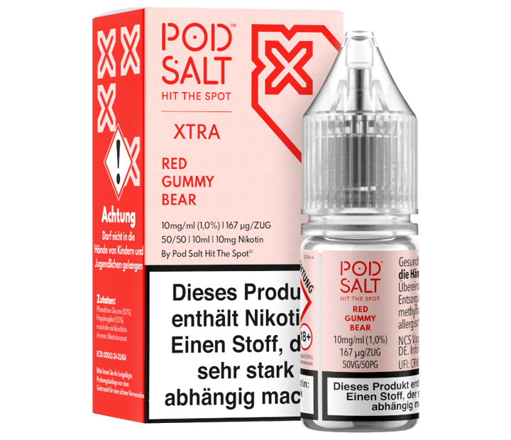 Pod Salt X - Red Gummy Bear - Nikotinsalz Liquid 10 mg/ml