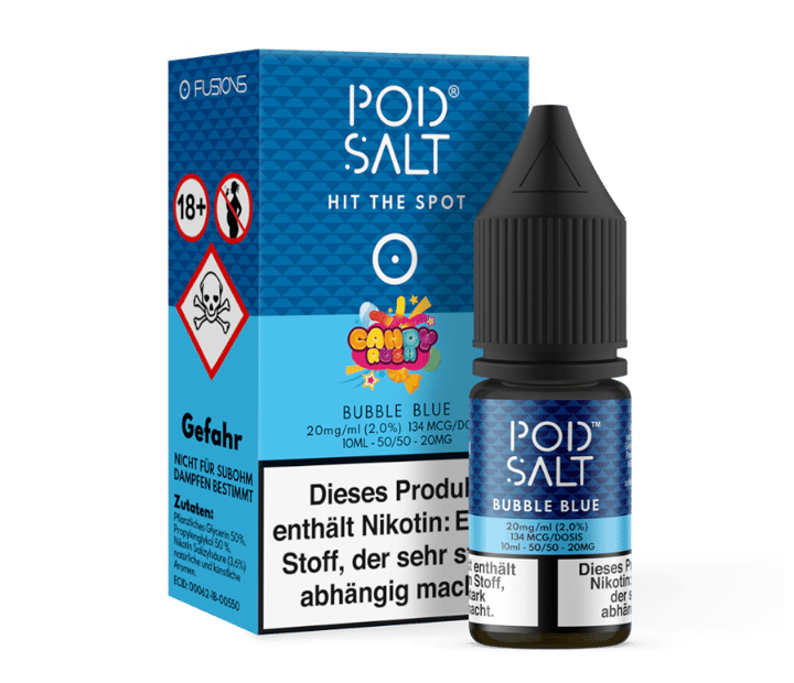 Pod Salt Fusion - Bubble Blue - Nikotinsalz Liquid 20 mg/ml