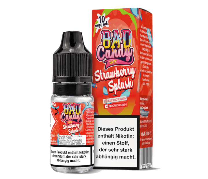 Bad Candy Liquids - Strawberry Splash - Nikotinsalz Liquid 10 mg/ml