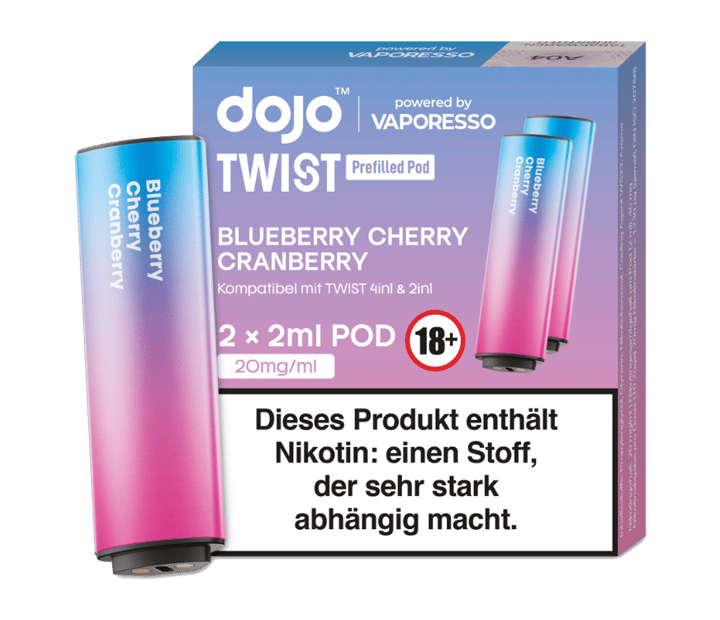 Vaporesso - Dojo - Twist Pod Blueberry Cherry Cranberry 20 mg/ml (2 Stück pro Packung)