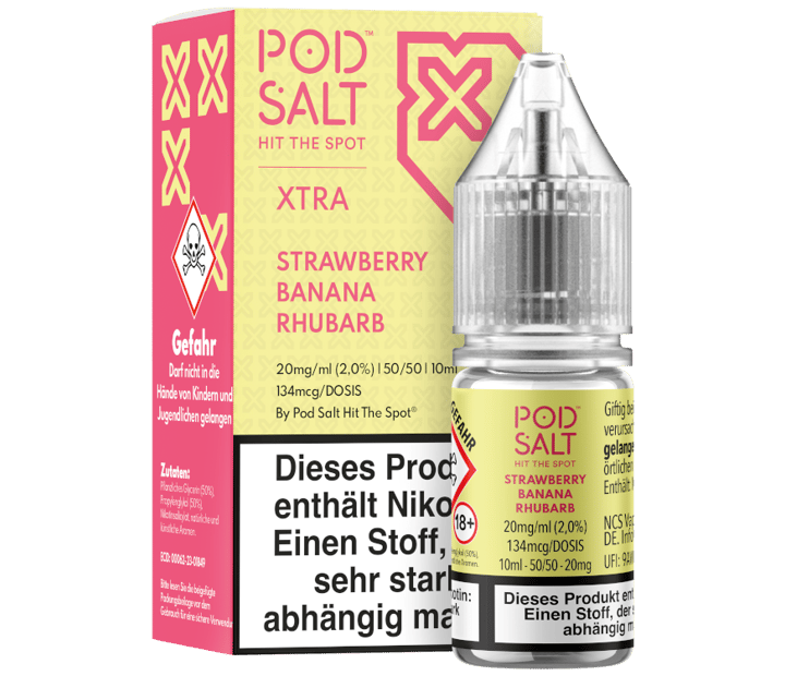 Pod Salt X - Strawberry Banana Rhubarb - Nikotinsalz Liquid 20 mg/ml