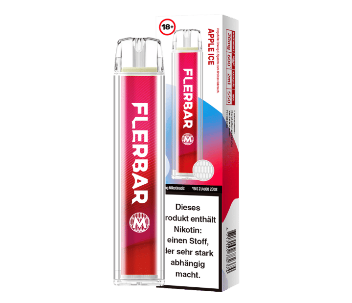 Flerbar - M Einweg E-Zigarette - Apple Ice 20 mg/ml