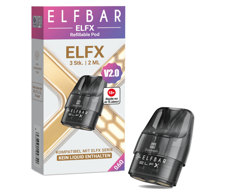 Elfbar - Elfx Pod V2.0 0,6 Ohm 2 ml (3 Stück pro Packung)