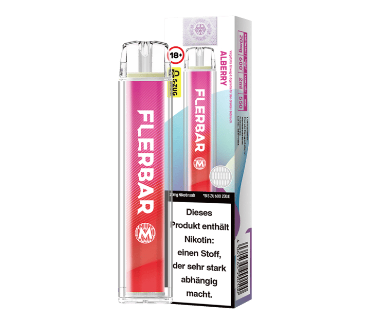 Flerbar - M Einweg E-Zigarette - Alberry 20 mg/ml