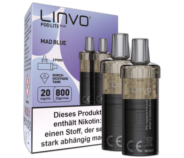 Linvo - Pod Lite Plus Cartridge Mad Blue 20 mg/ml (2 Stück pro Packung)