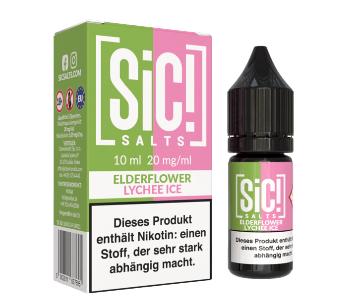 SiC! Salts - Elderflower Lychee Ice - Nikotinsalz Liquid 20 mg/ml