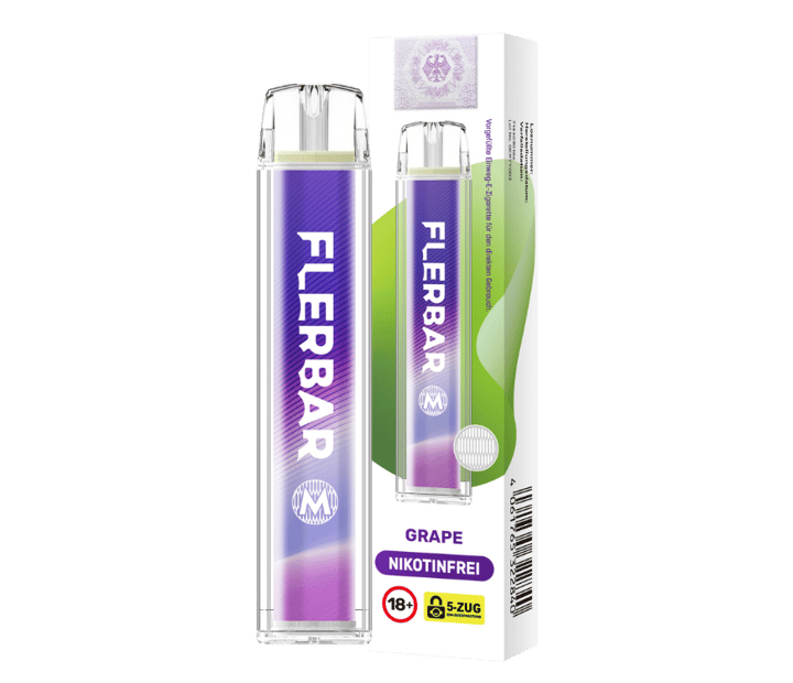 Flerbar - M Einweg E-Zigarette - Grape 0 mg/ml
