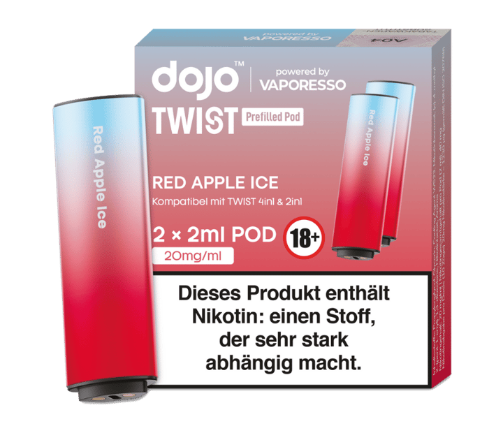 Vaporesso - Dojo - Twist Pod Red Apple Ice 20 mg/ml (2 Stück pro Packung)