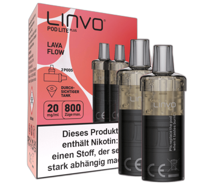 Linvo - Pod Lite Plus Cartridge Lava Flow 20 mg/ml (2 Stück pro Packung)