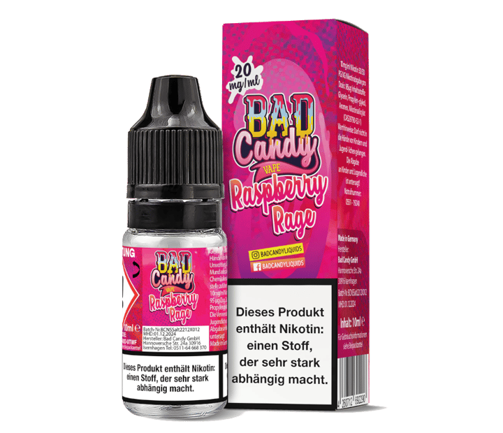 Bad Candy Liquids - Raspberry Rage - Nikotinsalz Liquid 20 mg/ml