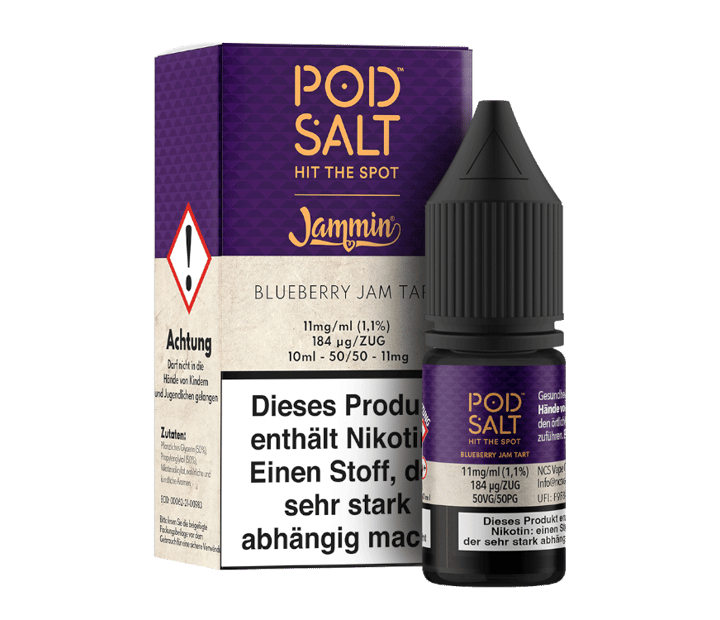 Pod Salt Fusion - Blueberry Jam Tart - Nikotinsalz Liquid 11 mg/ml