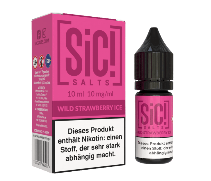 SiC! Salts - Wild Strawberry Ice - Nikotinsalz Liquid 10 mg/ml