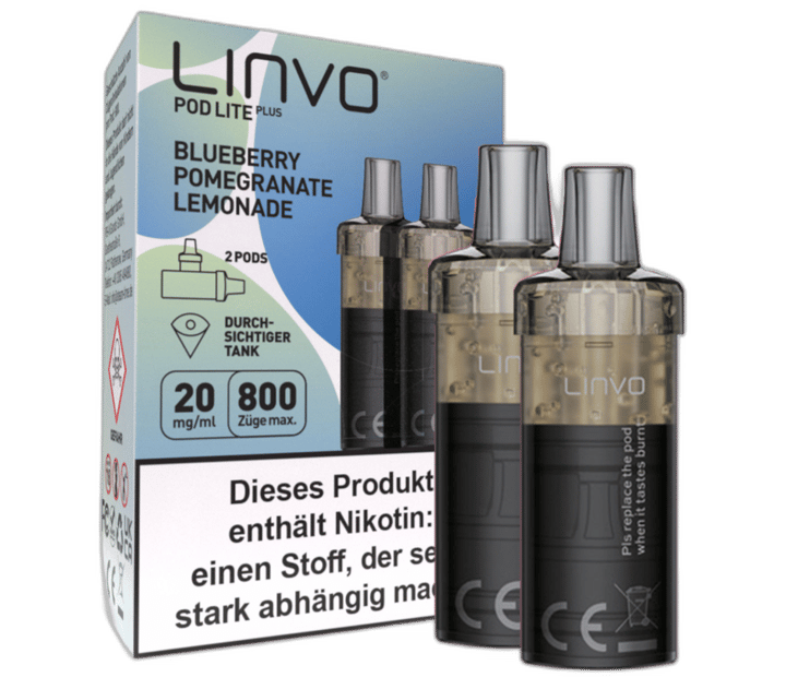 Linvo - Pod Lite Plus Cartridge Blueberry Pomegranate Lemonade 20 mg/ml (2 Stück pro Packung)