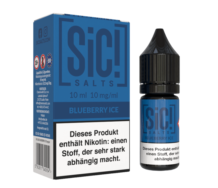SiC! Salts - Blueberry Ice - Nikotinsalz Liquid 10 mg/ml