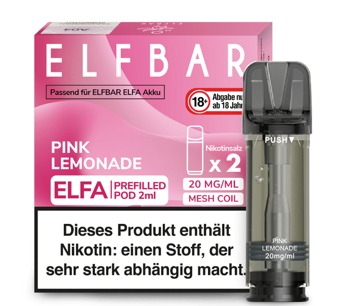 Elfbar - Elfa Pod Pink Lemonade 20 mg/ml (2 Stück pro Packung)