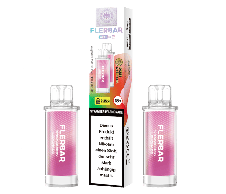 Flerbar - POD Strawberry Lemonade 20 mg/ml (2 Stück pro Packung)