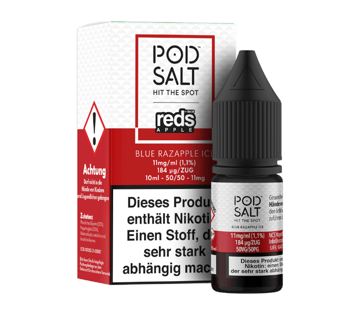 Pod Salt Fusion - Blue Razapple Ice - Nikotinsalz Liquid 11 mg/ml