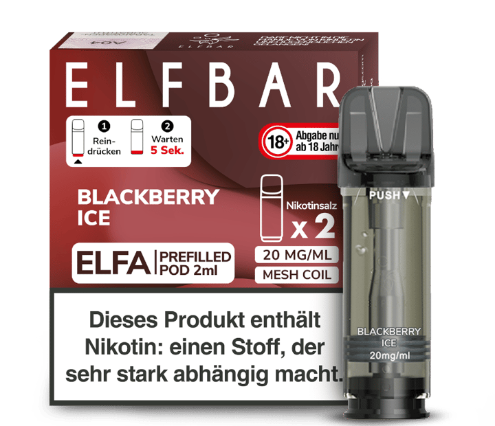 Elfbar - Elfa Pod Blackberry Ice 20 mg/ml (2 Stück pro Packung)