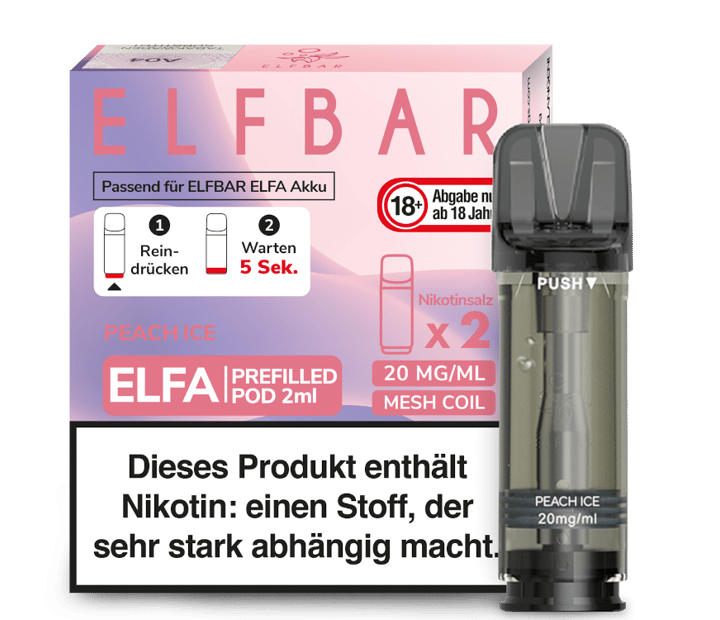 Elfbar - Elfa Pod Peach Ice 20 mg/ml (2 Stück pro Packung)