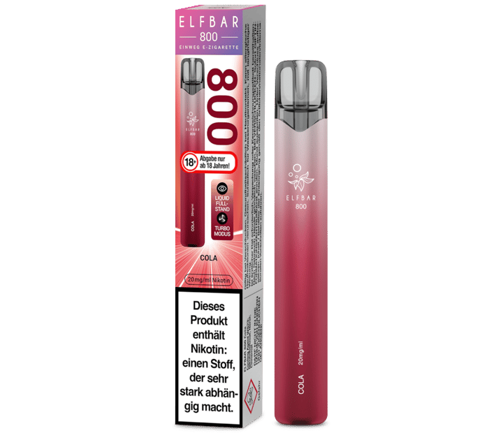 Elfbar 800 Einweg E-Zigarette - Cola 20 mg/ml