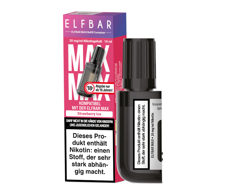 Elfbar - Max Refill Container - Strawberry Ice 20 mg/ml