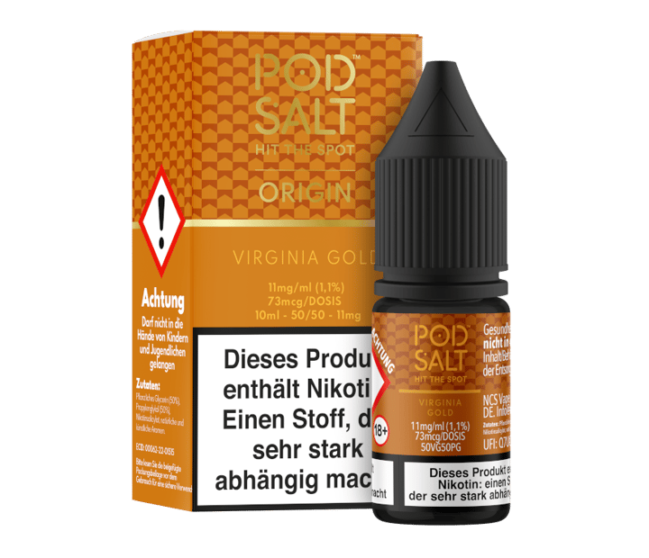 Pod Salt Origin - Virginia Gold - Nikotinsalz Liquid 11 mg/ml