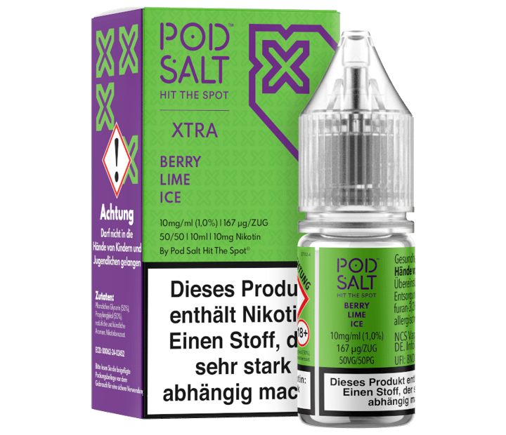 Pod Salt X - Berry Lime Ice - Nikotinsalz Liquid 10 mg/ml