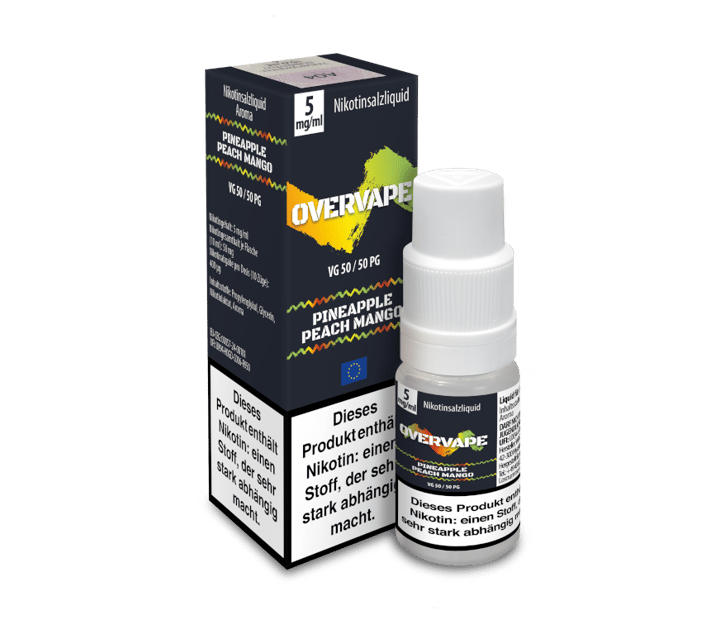 Overvape - Pineapple Peach Mango - Nikotinsalz Liquid 5 mg/ml