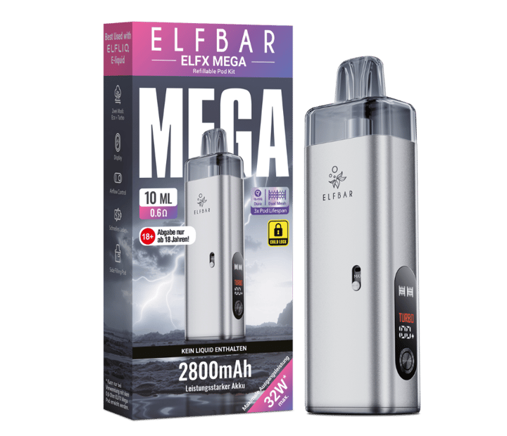 Elfbar - Elfx Mega E-Zigaretten Set Silver