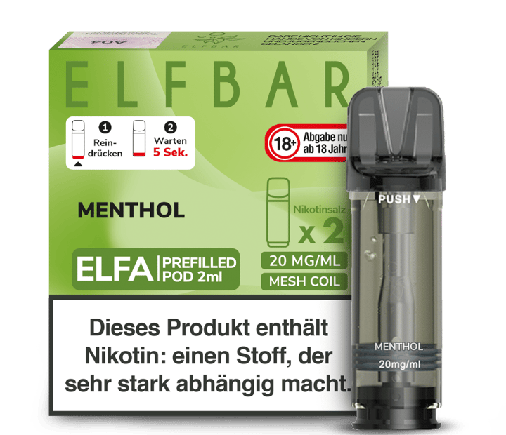 Elfbar - Elfa Pod Menthol 20 mg/ml (2 Stück pro Packung)