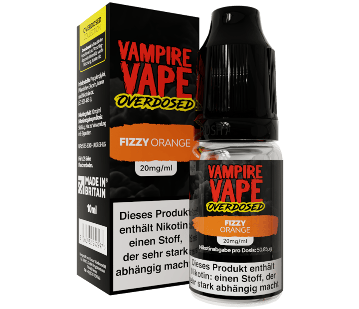 Vampire Vape - Overdosed - Fizzy Orange - Nikotinsalz Liquid 20 mg/ml