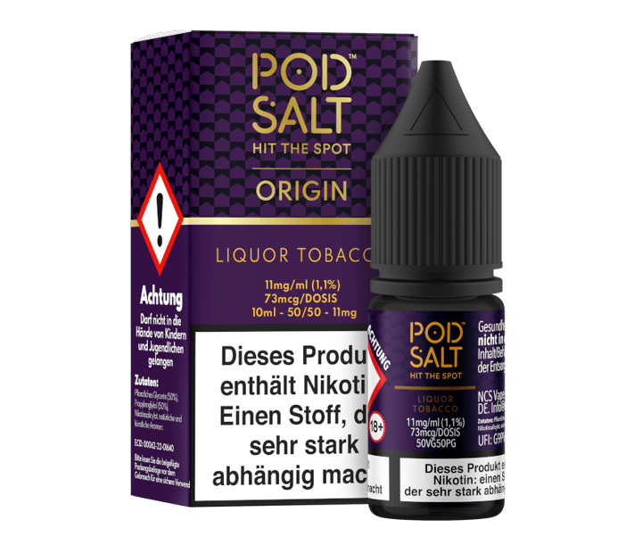 Pod Salt Origin - Liquor Tobacco - Nikotinsalz Liquid 11 mg/ml