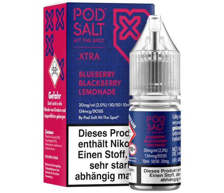 Pod Salt X - Blueberry Blackberry Lemonade - Nikotinsalz Liquid 20 mg/ml