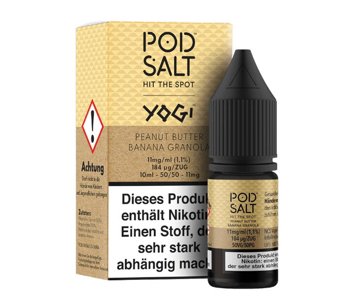 Pod Salt Fusion - Peanut Butter Banana Granola - Nikotinsalz Liquid 11 mg/ml