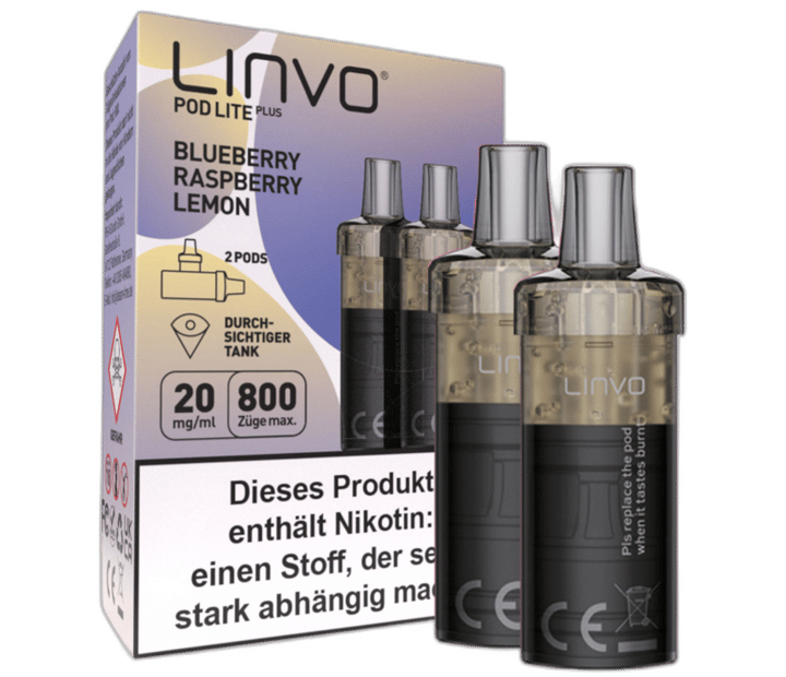 Linvo - Pod Lite Plus Cartridge Blueberry Raspberry Lemon 20 mg/ml (2 Stück pro Packung)