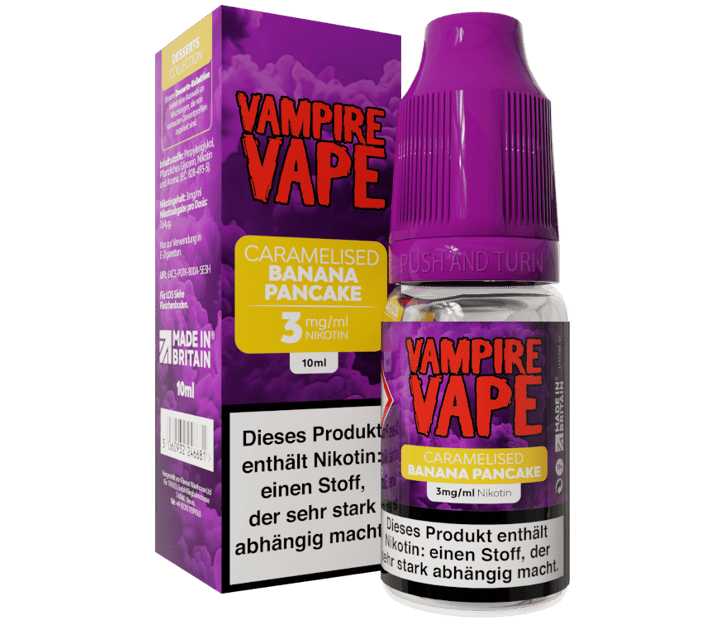 Vampire Vape - Dessert Collection - Caramelised Banana Pancake E-Zigaretten Liquid 3 mg/ml